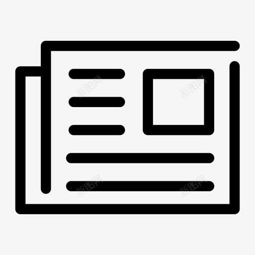 报纸文章杂志图标svg_新图网 https://ixintu.com 印刷媒体 报纸 文章 杂志 沟通缺口