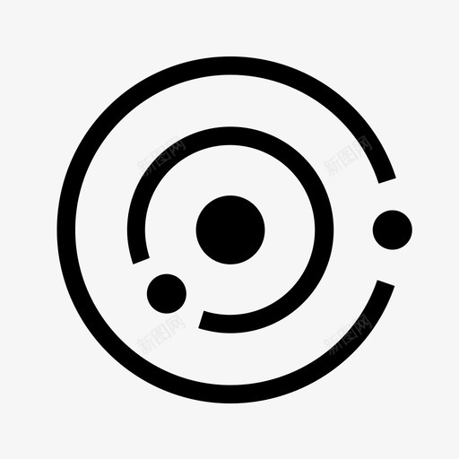轨道环流重力图标svg_新图网 https://ixintu.com 太阳系 环流 自转 路径 轨道 重力
