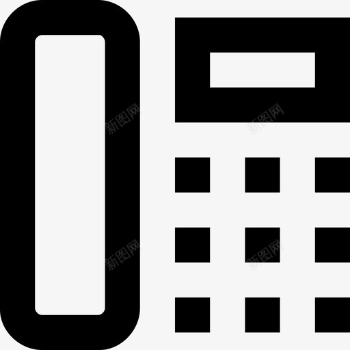 固定电话联系我们数字电话图标svg_新图网 https://ixintu.com 固定电话 数字电话 电话 线路基本图标集 联系我们