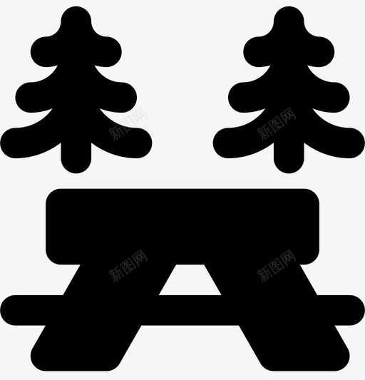 野餐区野营户外图标svg_新图网 https://ixintu.com 户外 户外运动 旅行 野营 野餐区