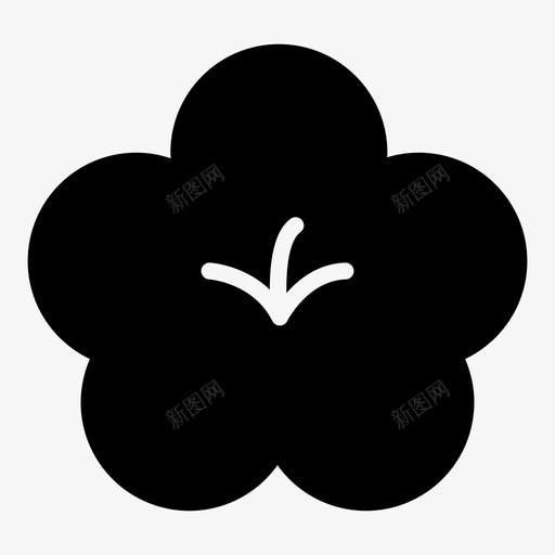 樱花花新年图标svg_新图网 https://ixintu.com 新年 春天 桃花 梅花 樱花 花