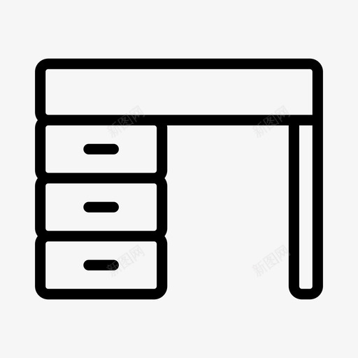 书桌卧室家具图标svg_新图网 https://ixintu.com 书桌 卧室 卧室设施 家具