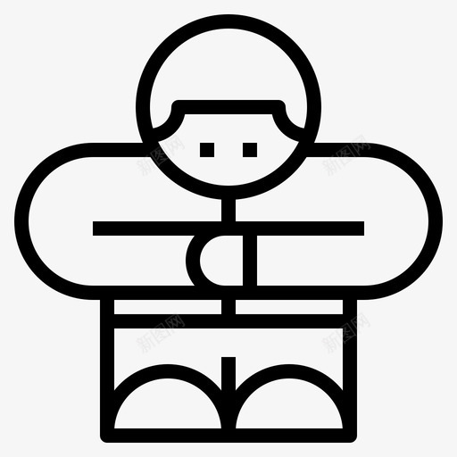 男孩中文问候图标svg_新图网 https://ixintu.com 中国新年 中文 新年 男孩 问候