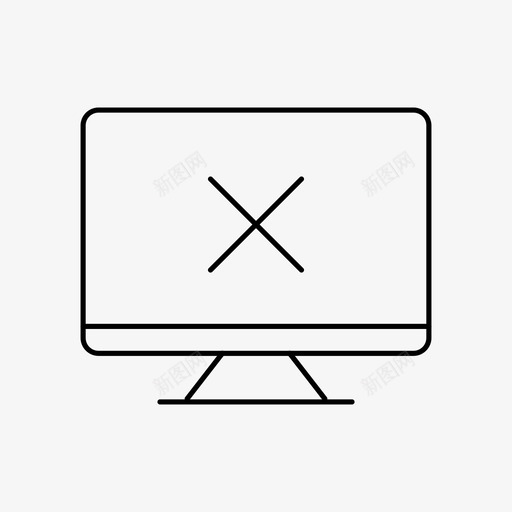 桌面取消设备屏幕图标svg_新图网 https://ixintu.com x 屏幕 桌面取消 警告 设备
