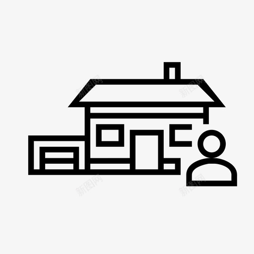 房屋建筑物建筑图标svg_新图网 https://ixintu.com 地产 家庭住宅 建筑 建筑物 房屋