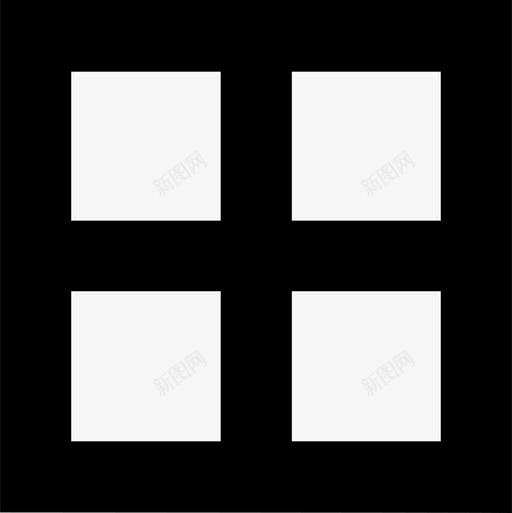 窗框格图标svg_新图网 https://ixintu.com 格 框 正方形 田字窗 窗 视图