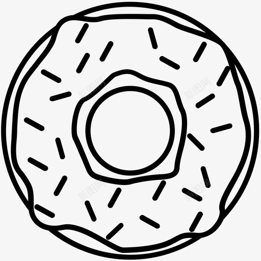 甜甜圈面包店蛋糕图标svg_新图网 https://ixintu.com 奶油 甜甜圈 糖 蛋糕 面包店