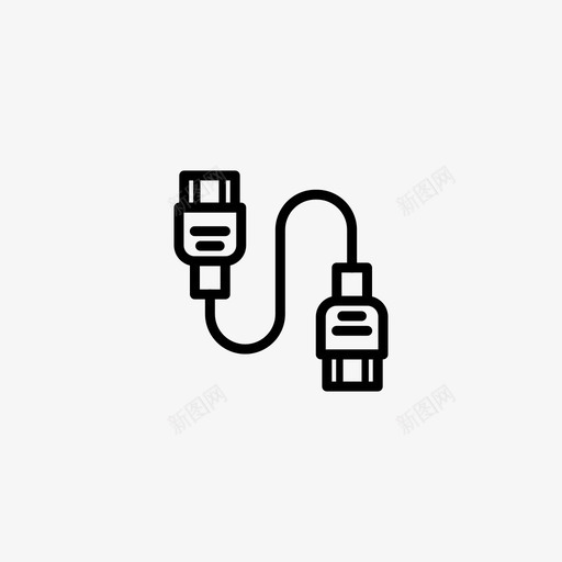 hdmi电缆输入插头图标svg_新图网 https://ixintu.com hdmiusb电缆 hdmi电缆 插头 端口 输入