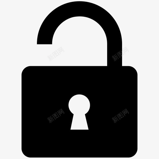 解锁打开验证图标svg_新图网 https://ixintu.com 100个商业标志 打开 解锁 验证