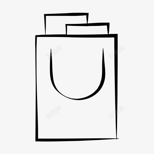 采购产品袋子礼品袋手绘图标svg_新图网 https://ixintu.com 手绘 旅游手绘 礼品袋 纸袋 购物袋 采购产品袋子