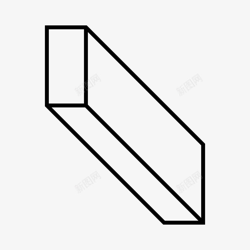 长盒子纸箱图标svg_新图网 https://ixintu.com 纸箱 长方形箱子 长盒子