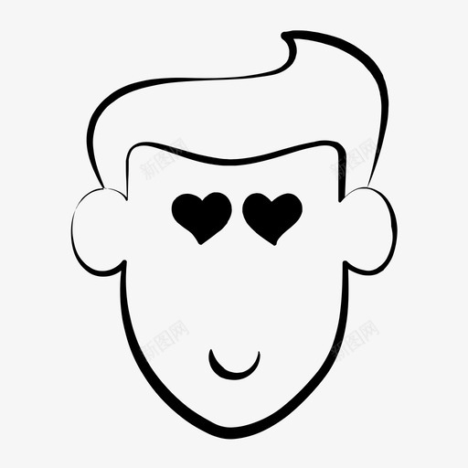 恋爱中的男孩化身手绘图标svg_新图网 https://ixintu.com 化身 恋爱中的男孩 情人节 情人节手绘 手绘