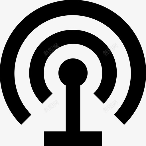 无线网络信号塔wifi图标svg_新图网 https://ixintu.com wifi wifi塔 wifi天线 信号塔 无线网络 线路要素图标集