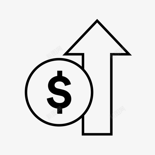 筹资箭头银行图标svg_新图网 https://ixintu.com 上升 方向 筹资 箭头 箭头涨价 银行 银行和金融