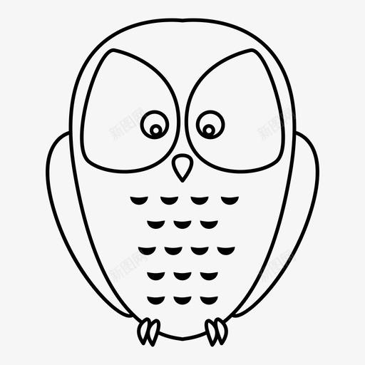 猫头鹰动物图标svg_新图网 https://ixintu.com 动物 猫头鹰