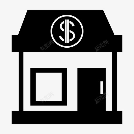 银行资产现金图标svg_新图网 https://ixintu.com 兑换 现金 自动取款机 货币 资产 银行