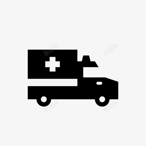 救护车汽车紧急情况图标svg_新图网 https://ixintu.com 医疗人员 医院 救护车 汽车 紧急情况 警笛