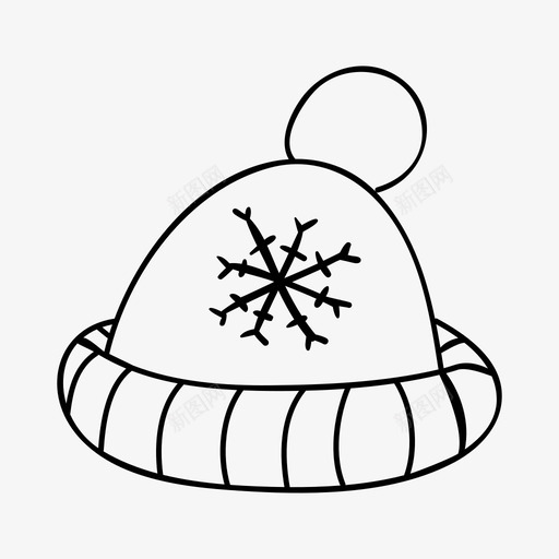 小熊装饰假日图标svg_新图网 https://ixintu.com 假日 小熊 温暖的帽子 温暖的衣服 装饰 雪花