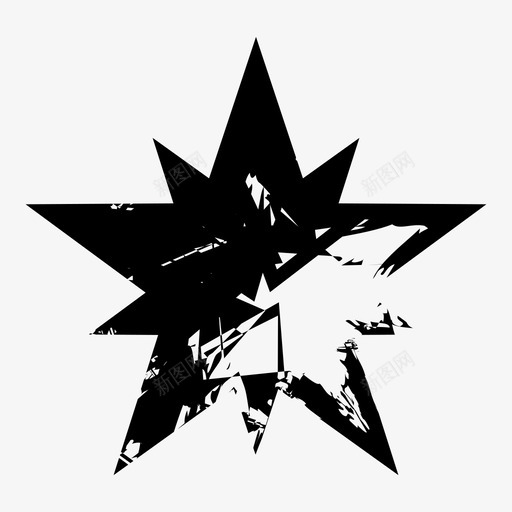苦恼之星素描星星图标svg_新图网 https://ixintu.com 星星 素描 苦恼之星