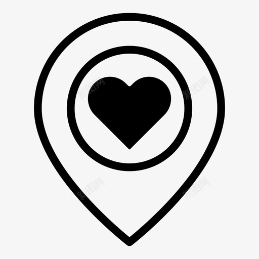 爱地图别针方向喜欢图标svg_新图网 https://ixintu.com 位置 喜欢 地图别针 导航 方向 爱地图别针
