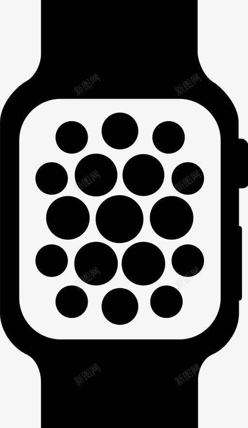 苹果手表小工具智能手表图标svg_新图网 https://ixintu.com 可穿戴 小工具 智能手表 苹果手表