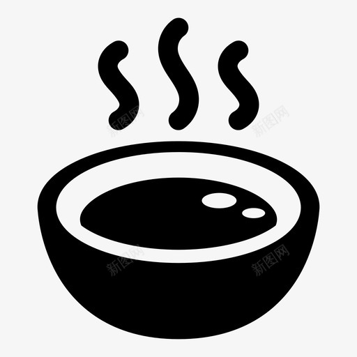 汤碗热的饭图标svg_新图网 https://ixintu.com 汤碗 炖菜 热汤碗 热的 饭
