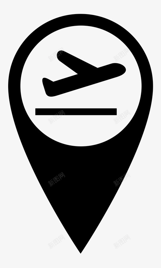 出发地点机场地图图标svg_新图网 https://ixintu.com pin 出发地点 地图 机场 概念位置