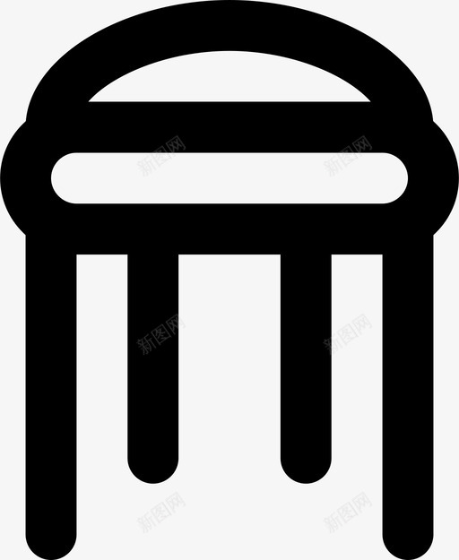 凳子物品家具图标svg_新图网 https://ixintu.com 凳子 家具 家庭用品 物品