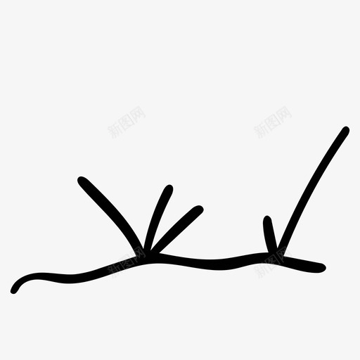 草绿色草坪图标svg_新图网 https://ixintu.com 树叶 绿色 草 草坪 补丁