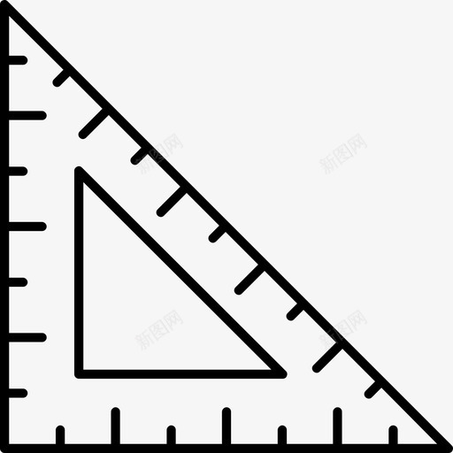 套方班尺图标svg_新图网 https://ixintu.com 三角 三角尺 套方 尺 教育 班