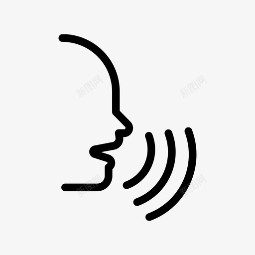 语音命令人工智能免提图标svg_新图网 https://ixintu.com 人工智能 免提 智能设备 语音命令 语音激活 语音识别