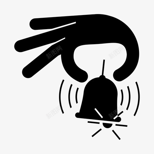 警钟教堂铃声音图标svg_新图网 https://ixintu.com 声音 手 教堂铃 警钟 铃声