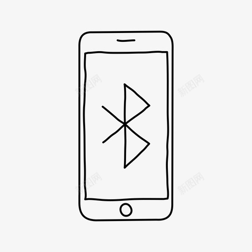iphone蓝牙设备屏幕图标svg_新图网 https://ixintu.com iphone蓝牙 屏幕 无线 设备