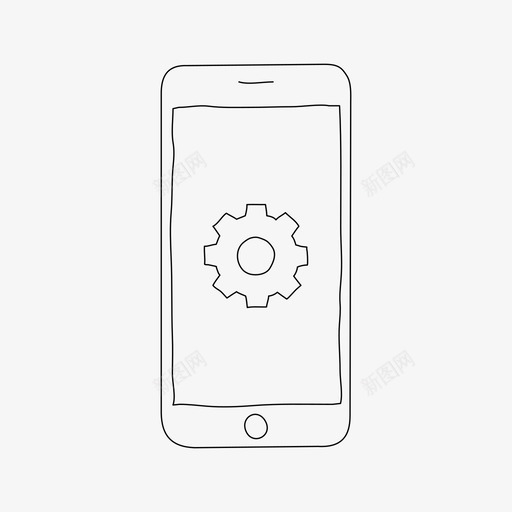 iphone设置设备屏幕图标svg_新图网 https://ixintu.com iphone设置 屏幕 设备