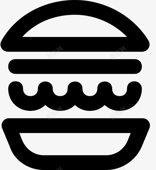 汉堡包吃图标svg_新图网 https://ixintu.com 吃 汉堡包