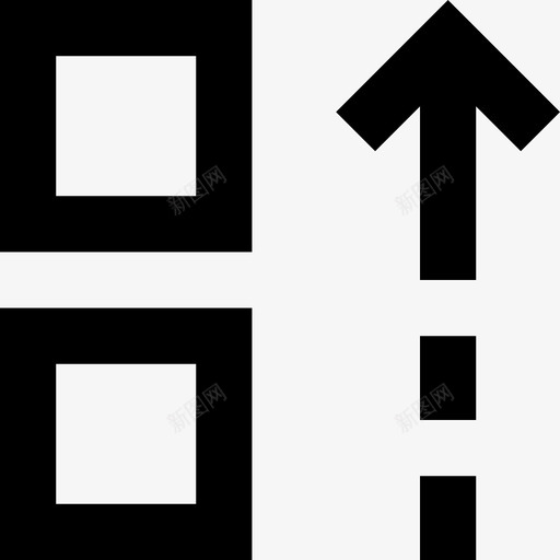 升序排序对齐箭头图标svg_新图网 https://ixintu.com 升序排序 对齐 排序 箭头 行要素图标集