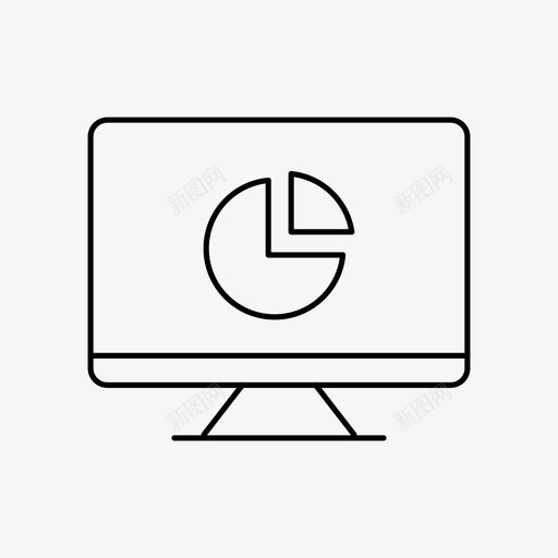 桌面饼图分析设备图标svg_新图网 https://ixintu.com 分析 屏幕 桌面饼图 设备 饼图
