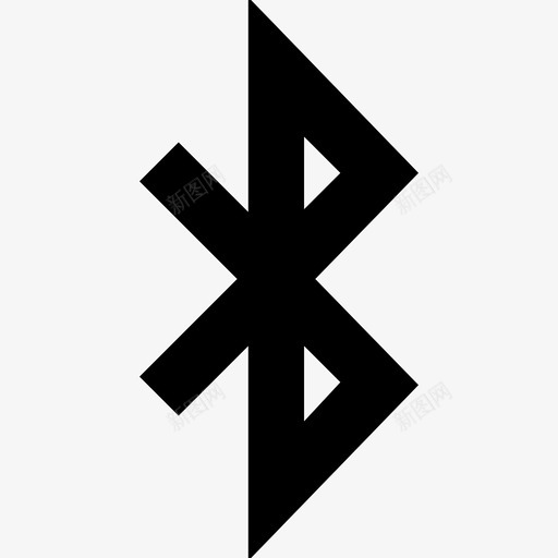蓝牙标志连接性数据共享图标svg_新图网 https://ixintu.com 技术 数据共享 线路要素图标集 蓝牙标志 连接性
