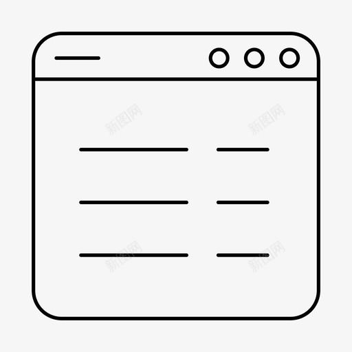 列表应用程序布局图标svg_新图网 https://ixintu.com ui 列表 布局 应用程序 用户界面