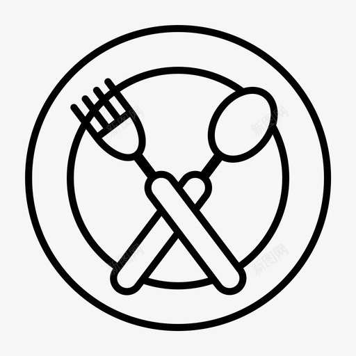 餐盘晚餐餐具图标svg_新图网 https://ixintu.com 晚餐 餐具 餐盘