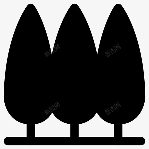 树树图标集svg_新图网 https://ixintu.com 树 树图标集