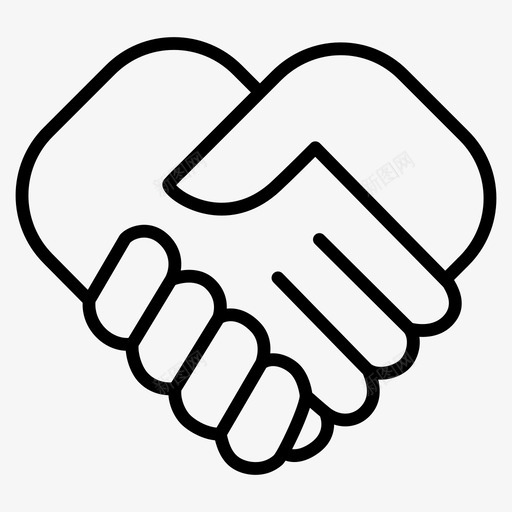 握手协议商务会面图标svg_新图网 https://ixintu.com 协议 合作 商务会面 握手 问候