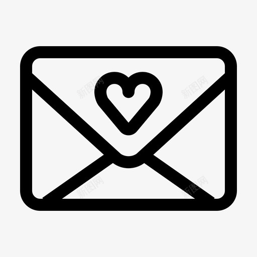 爱的信息邮件浪漫图标svg_新图网 https://ixintu.com 情人节 浪漫 爱的信息 美味的情人节 邮件
