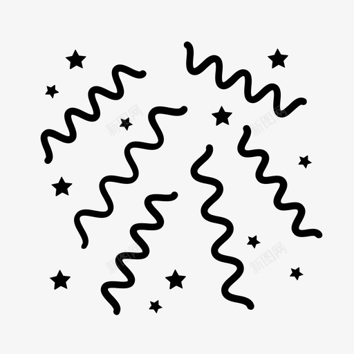 彩带生日庆祝图标svg_新图网 https://ixintu.com 庆祝 彩带 生日 聚会