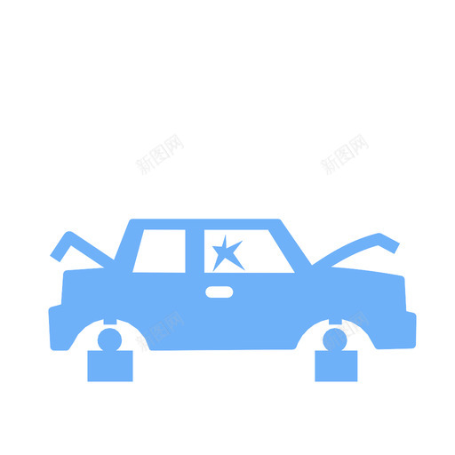 剥皮车废弃零件图标svg_新图网 https://ixintu.com 剥皮车 废弃 报废 被盗 零件