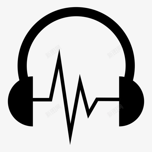 耳机音频节拍图标svg_新图网 https://ixintu.com 收听 耳机 节拍 音乐 音频