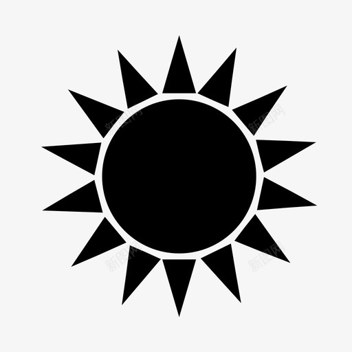 太阳烈日阳光图标svg_新图网 https://ixintu.com 太阳 星星 烈日 阳光