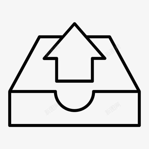 收件箱文档图标svg_新图网 https://ixintu.com 上传 下载 收件箱 文件 文档