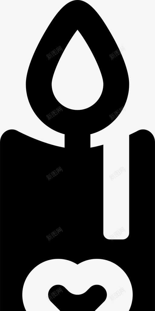 爱蜡烛火焰心图标svg_新图网 https://ixintu.com 光 心 心满意足 浪漫 激情 火焰 爱蜡烛