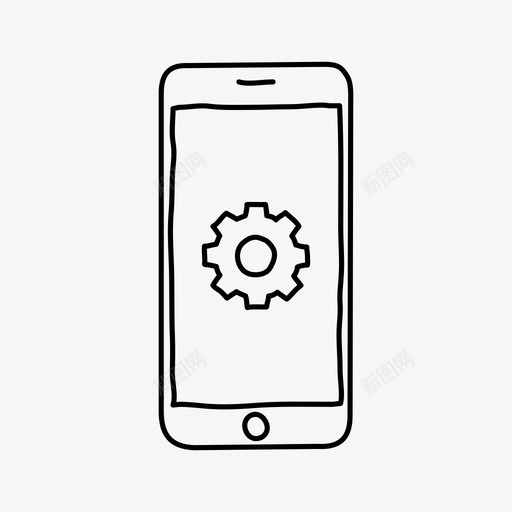 iphone设置设备屏幕图标svg_新图网 https://ixintu.com iphone设置 屏幕 设备